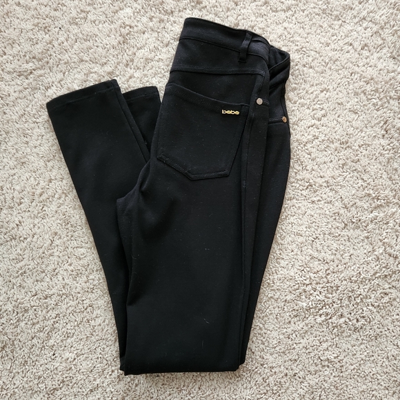 Bebe Women's Black Stretch Skinny Pants Size Small - Picture 7 of 7